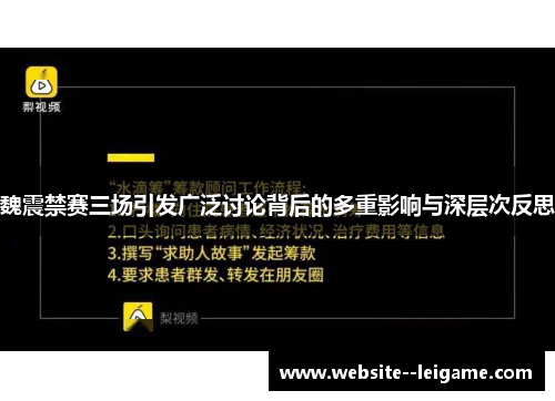 魏震禁赛三场引发广泛讨论背后的多重影响与深层次反思